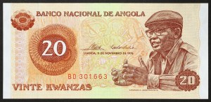 Angola, People's Republic, 20 Kwanzas 11/11/1976