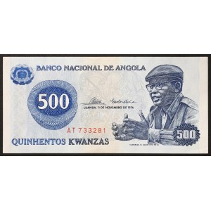 Angola, People's Republic, 500 Kwanzas 11/11/1976