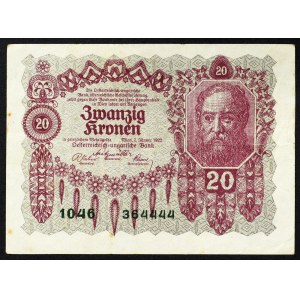 Österreich, Erste Republik, 20 Kronen 02/01/1922
