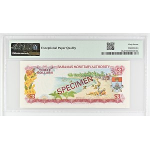 Bahamas, 3 Dollars 1968