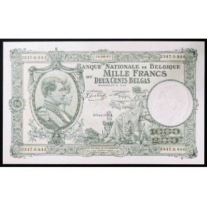 Belgium, 1.000 Francs 16/09/1943
