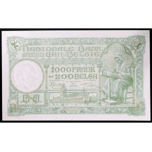 Belgium, 1.000 Francs 16/09/1943