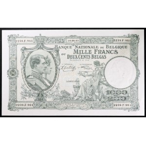 Belgium, 1.000 Francs 16/06/1943