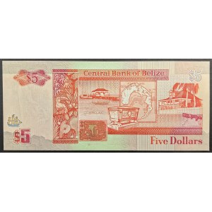 Belize, 5 Dollars 1990-91