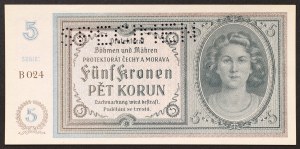 Bohemia & Moravia, Republic, 5 Korun n.d. (1940)