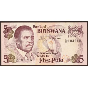Botswana, Republic, 5 Pula n.d. (1992)