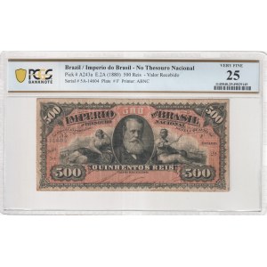 Brazil, Kingdom, 500 Reis 1880