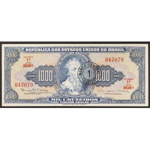 Brazil, Republic, 1.000 Cruzeiros n.d. (1966-67)
