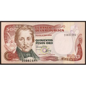 Colombia, 500 Pesos 02/03/1992