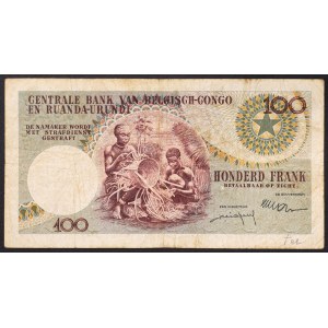 Congo, Belgian Congo, 100 Francs 01/02/1957