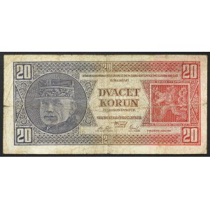 Czechoslovakia, First Republic, 20 Korun 01/10/1926