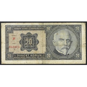 Czechoslovakia, First Republic, 20 Korun 01/10/1926