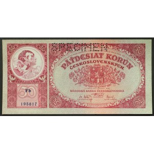 Czechoslovakia, First Republic, 50 Korun 01/10/1929