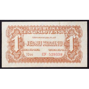 Czechoslovakia, 1 Koruna 1944