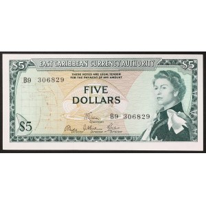 East Caribbean states, 5 Dollars n.d. (1965)