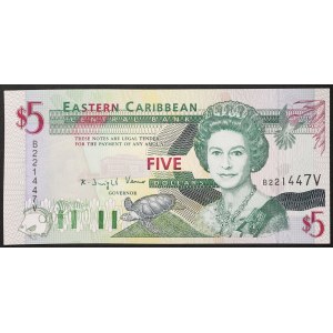 East Caribbean states, St. Vincent & The Grenadines (V), 5 Dollars n.d. (1994)