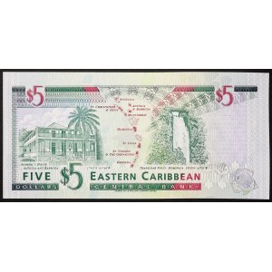 East Caribbean states, St. Vincent & The Grenadines (V), 5 Dollars n.d. (1994)
