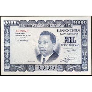 Equatorial Guinea, Republic, 1.000 Pesetas 12/10/1969
