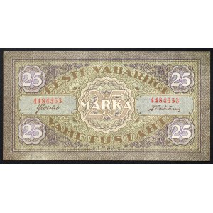Estonia, Republic, 25 Marka 1922