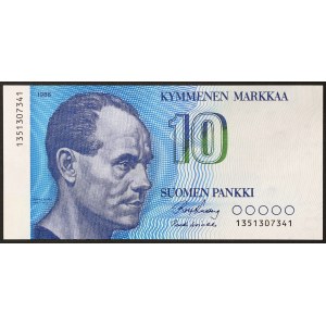 Finland, Republic, 10 Markka 1986