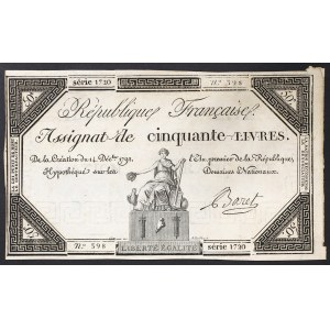 France, First Republic, 50 Livres 14/12/1792