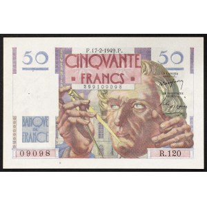 France, Fourth Republic, 50 Francs 17/02/1949