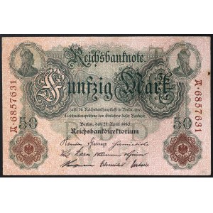 Germany, GERMAN EMPIRE, 50 Mark 21/04/1910