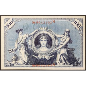 Nemecko, NEMECKÁ RÍŠA, 100 mariek 07/02/1908