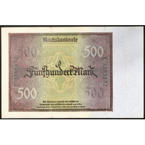 Germany, WEIMAR REPUBLIC, 500 Mark 27/03/1922