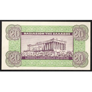Greece, Kingdom, 20 Drachmai 1940