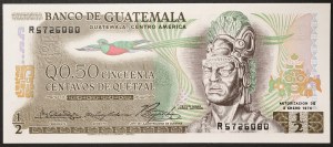 Guatemala, Republic, 1/2 Quetzal 02/02/1974