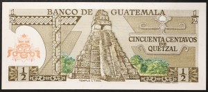 Guatemala, Republic, 1/2 Quetzal 02/02/1974