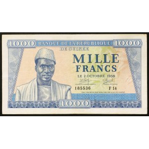 Guinea, Republic, 1.000 Francs 02/10/1958