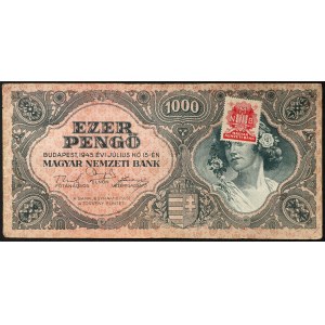 Hungary, Kingdom, Miklós Horthy, 1.000 Pengo 15/07/1945