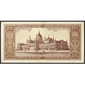 Hungary, Republic, First Republic, 100.000.000 Milpengo 18/03/1946
