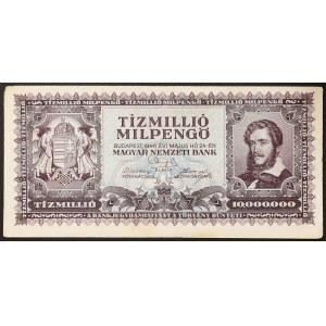 Hungary, Republic, First Republic, 10.000.000 MilPengo 03/06/1946