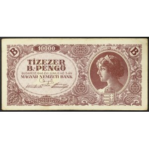 Hungary, Republic, First Republic, 10.000 B. Pengo 03/06/1946