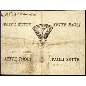 Italian States, Rome, First Roman Republic, 7 Paoli 1798