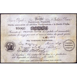 Italian States, Rome, Roman Republic, 100 Franchi 1850
