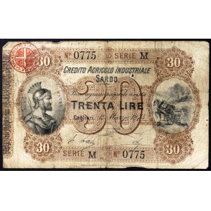 Italy, Kingdom of Italy, 30 Lire 01/03/1874