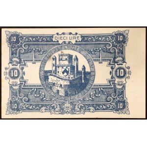 Italy, Kingdom of Italy, Monetazione di Emergenza del Comune di Udine, 10 Lire 12/03/1918