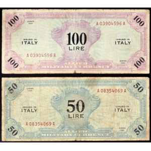 Italy, AM-Lire (Allied Military Currency), Lot 2 pcs.