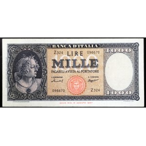 Italy, Italian Republic, 1.000 Lire 15/09/1959