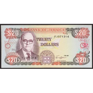 Jamaica, Commonwealth, 20 Dollars 01/09/1989