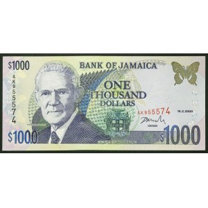 Jamaica, Commonwealth, 1.000 Dollars 15/02/2000