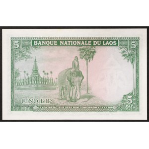 Laos, Kingdom, 5 Kip n.d. (1962)