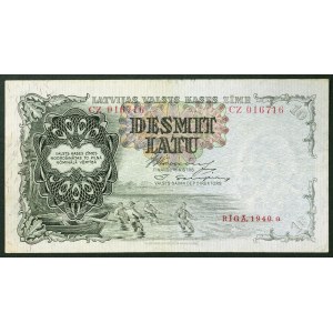 Latvia, First Republic, 10 Latu 1940