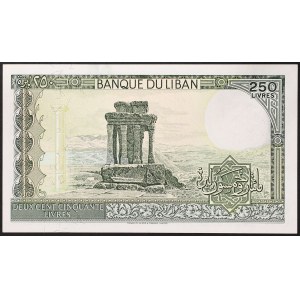 Lebanon, Republic, 250 Livres 1987