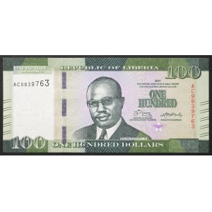 Liberia, Republic, 100 Dollars 2017
