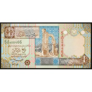 Libya, Republic, 1/4 Dinar 2002